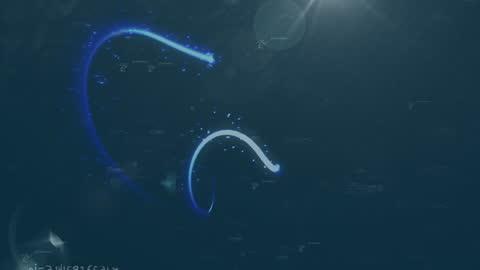 Glowing Blue Lines with Mathematical Data Concept