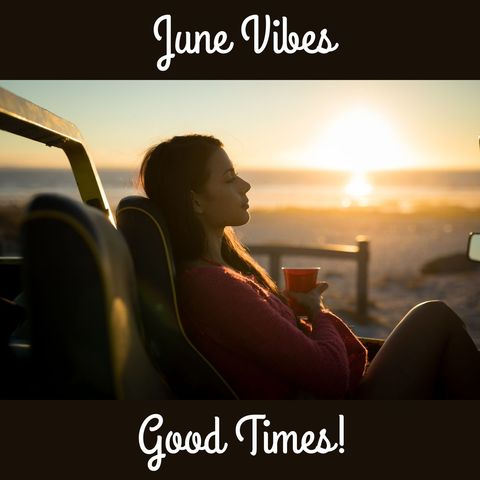 Relaxing at Beach Sunset in Summer Vacation