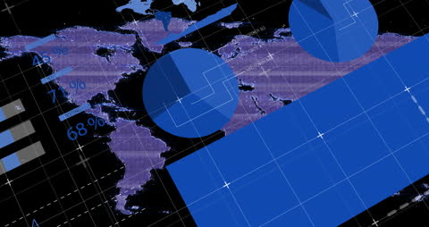 Global Network Abstract with Data Analytics Visualization