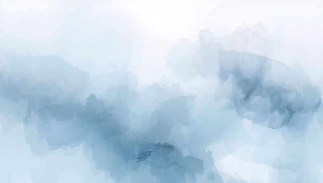 Calming blue watercolor wash evoking sky and sea with misty layered texture
