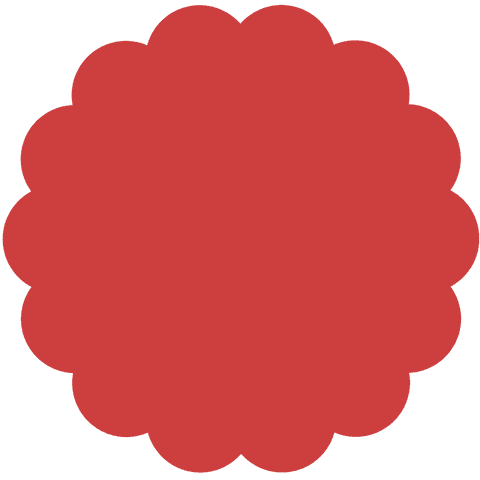 red scalloped circle on transparent background for design projects - Download Free Stock Videos Pikwizard.com