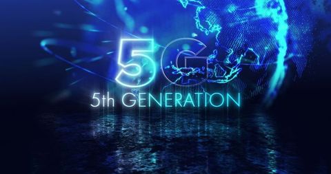 Digital Globe With Vibrant 5G Graphics Beneath - Download Free Stock Images Pikwizard.com