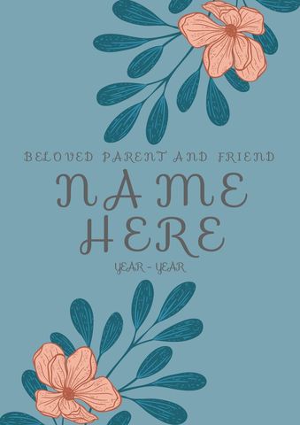 Floral Remembrance Template with Elegant Design - Download Free Stock Templates Pikwizard.com