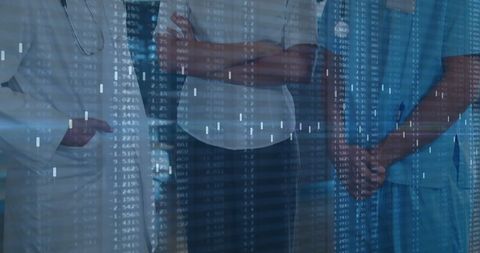 Healthcare Professionals Analyzing Global Data Concepts