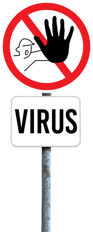 transparent virus warning sign with stop gesture - Download Free Stock Videos Pikwizard.com