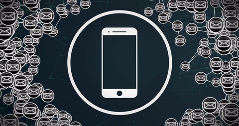 Digital communication and mobile messages concept illustration
