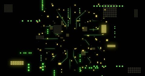 Data Processing Circuit Board with Futuristic Green Lights - Download Free Stock Images Pikwizard.com