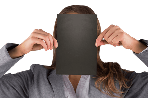 caucasian businesswoman holding blank black sign on transparent background - Download Free Stock Videos Pikwizard.com