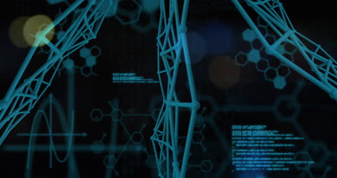 Digital Data Network and Science Animation Concept