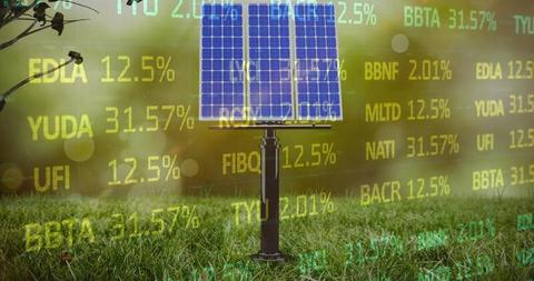 Solar Panel & Stock Market Fusion for Sustainable Investment - Download Free Stock Images Pikwizard.com