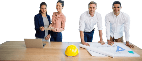 Transparent Team of Architects Collaborating on Project - Download Free Stock Videos Pikwizard.com