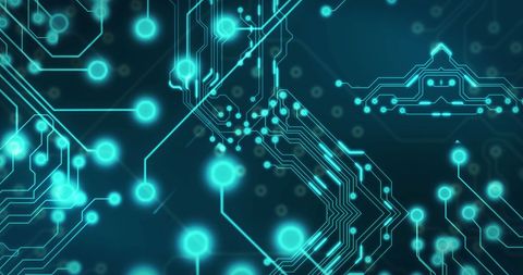 Futuristic Circuit Board with Glowing Connections - Download Free Stock Images Pikwizard.com