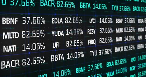 Dynamic Stock Market Data Display on Digital Grid - Download Free Stock Images Pikwizard.com