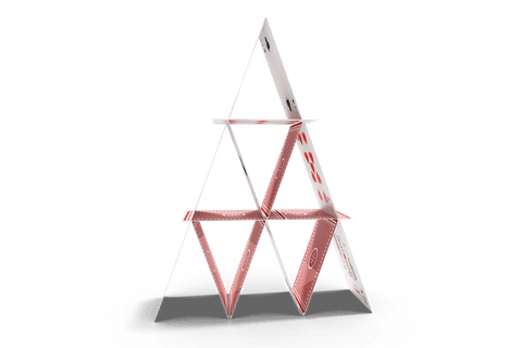 transparent card tower on white background - Download Free Stock Videos Pikwizard.com