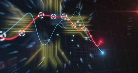 Futuristic Digital Data Visualization with Circuit Overlays - Download Free Stock Images Pikwizard.com