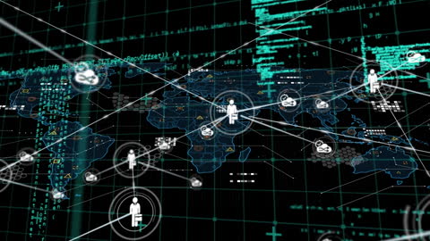 Global Network Connections with Data Analytics Visual Interface
