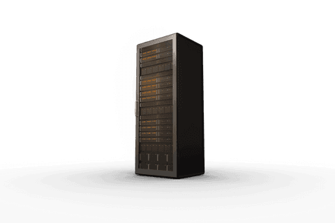 transparent computer server with orange led lights - Download Free Stock Videos Pikwizard.com