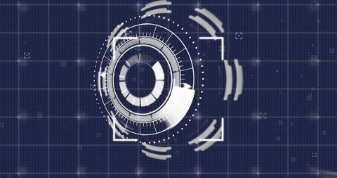 Futuristic Digital Interface with Targeting Scope and Data Processing - Download Free Stock Images Pikwizard.com