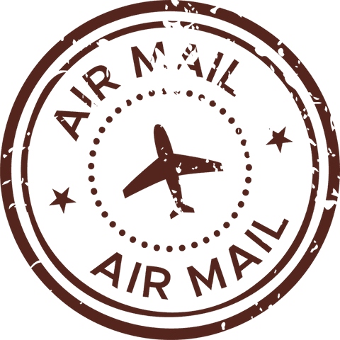vintage transparent red airmail stamp with plane and stars - Download Free Stock Videos Pikwizard.com