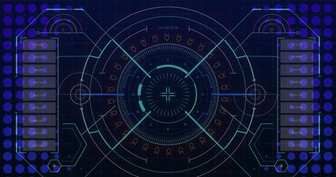 futuristic digital interface with sci-fi targeting elements - Download Free Stock Images Pikwizard.com
