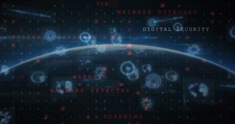 Digital Security with Data Visualization Over Globe - Download Free Stock Images Pikwizard.com