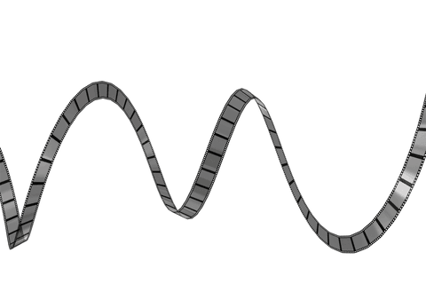 transparent twisted film strip on black background - Download Free Stock Videos Pikwizard.com