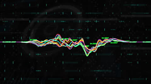 Colorful Neon Waves Representing Dynamic Data Flow