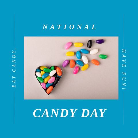 Colorful Candy Heart Celebrating National Candy Day - Download Free Stock Templates Pikwizard.com