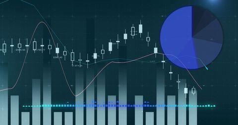 Financial Analytics with Chart and Graph Overlay on Digital Background - Download Free Stock Images Pikwizard.com
