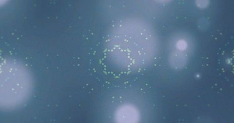 Abstract digital interface with floating light patterns