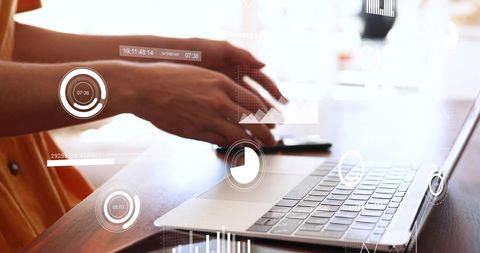 Financial Data Processing with Modern Technology Interface - Download Free Stock Images Pikwizard.com