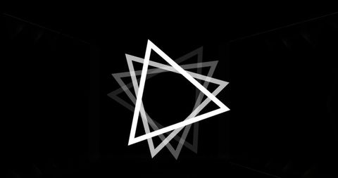 Modern Geometric Shapes with Glowing Neon Effect