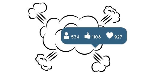 Social Media Engagement Icons with Notification Cloud - Download Free Stock Images Pikwizard.com