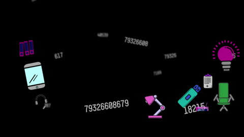 Data Flow with Dynamic Numbers and Symbols on Black