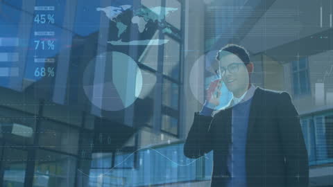 Business Professional Communicating with Data Projections