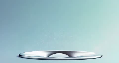 Futuristic Metallic Sphere Interplay in Studio Setting