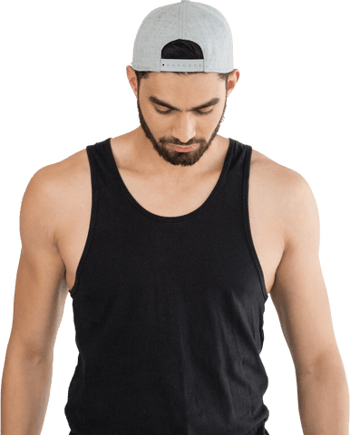 sporty man in black tank top and cap on transparent background - Download Free Stock Videos Pikwizard.com