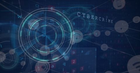 Cybersecurity Holographic Interface with Digital Connectivity Network - Download Free Stock Images Pikwizard.com