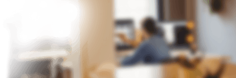 Blurred Male Professional in Bright Office with Transparent Background