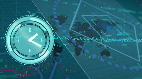 Global Business and Data Technology Animation