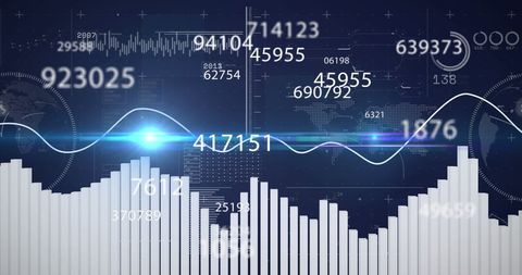 Dynamic Display of Real-Time Data and Digital Analytics - Download Free Stock Images Pikwizard.com