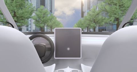 Virtual Reality City Drive Simulation in Modern Car Cockpit