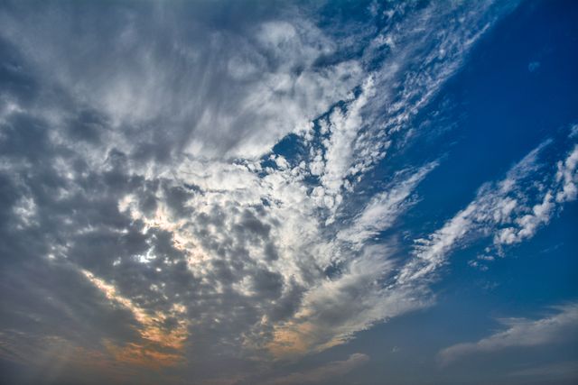 View of beautiful cloudscape in the sky. Nature and Atmosphere concept
