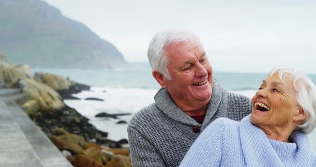 Happy Senior Couple Enjoying Time At The Beach - Download Free Stock Images Pikwizard.com