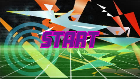 Colorful Geometric Start Screen Graphic for Digital Interfaces