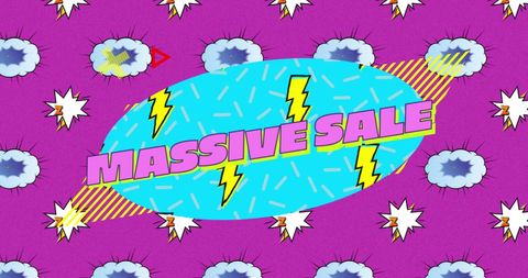 Retro Comic Style Massive Sale Banner - Download Free Stock Images Pikwizard.com