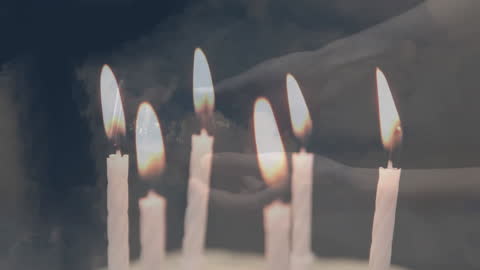 Spiritual Journey Through Burning Candles and Open Book