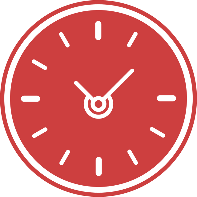 Red Analog Clock Illustration on Transparent Background - Download Free Stock Videos Pikwizard.com