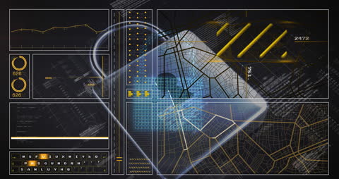 Holographic Interface with Security Lock and Digital Graphs