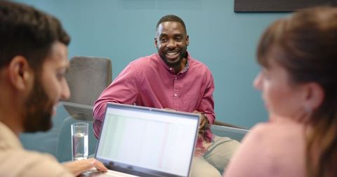 Business meeting collaboration with multiracial colleagues in office